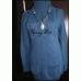 Туника- пуловер от вълна, памук и ликра- цвят син деним